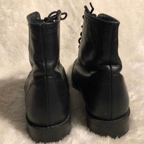 TOPSHOP Leather Lace Up Ankle Boots Size 9/39 - Picture 6 of 14